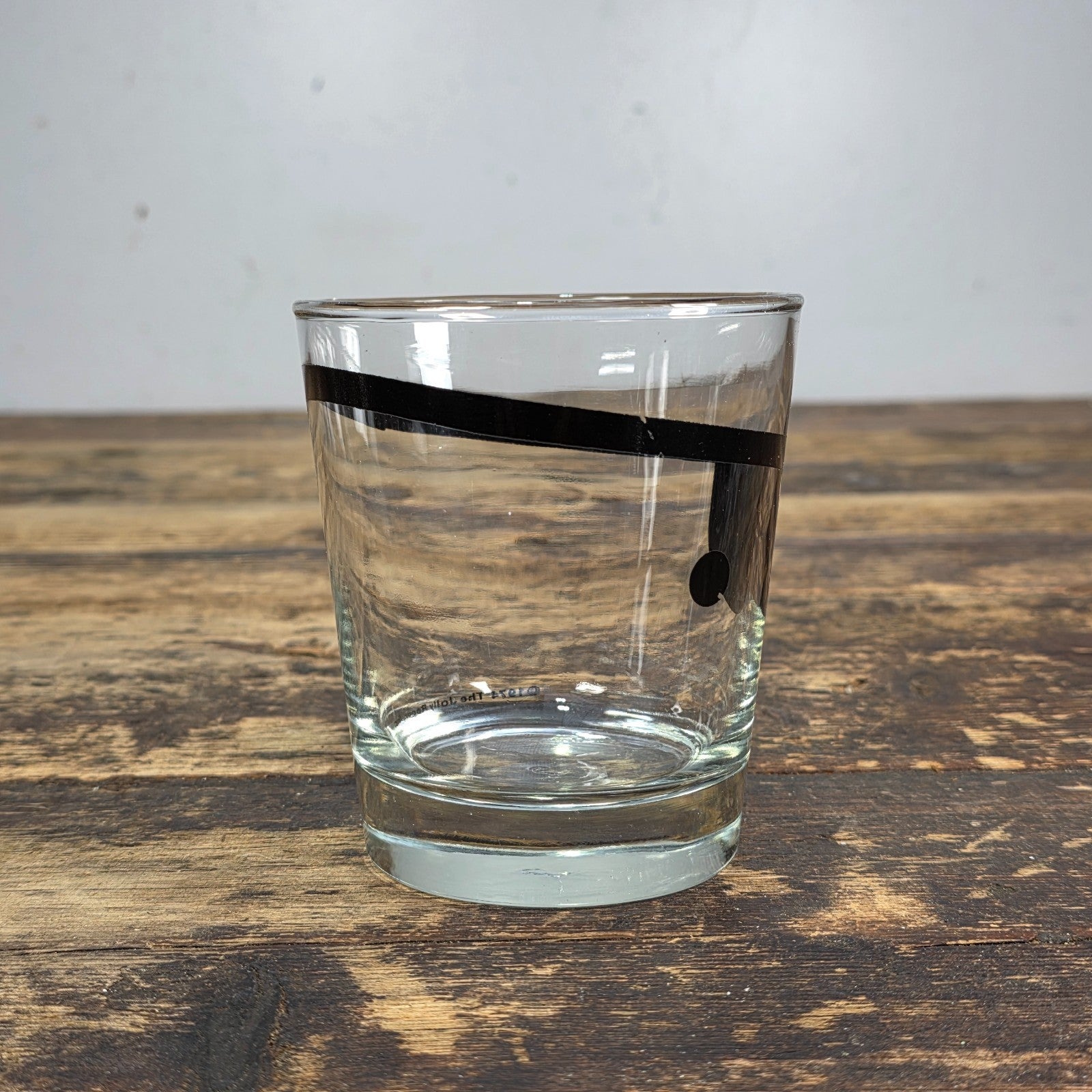 1974 The Jolly Roger Pirate Rocks Glass by Libbey Vintage Barware USA