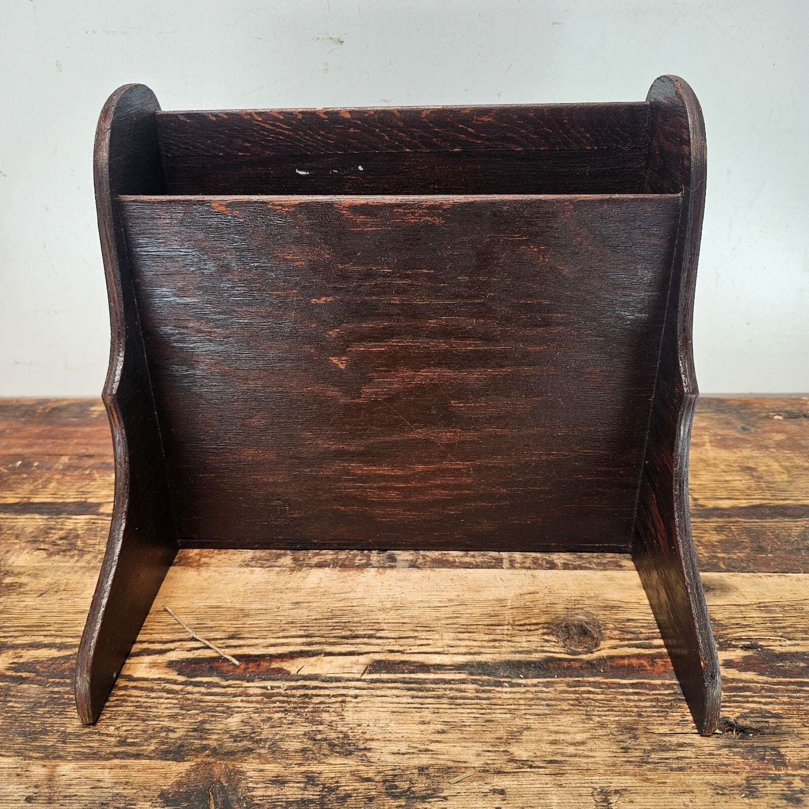 Vintage Laminated Oak Wall-Mount Writing Desk  (Circa 1930s-1940s)