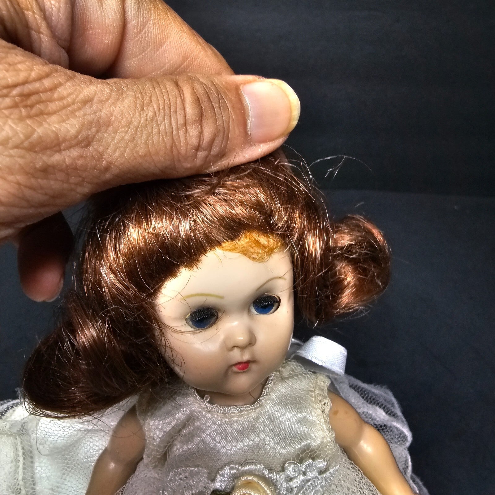 Vogue Ginny  Bride Doll 8" Straight Leg Walker 1950's Made In USA