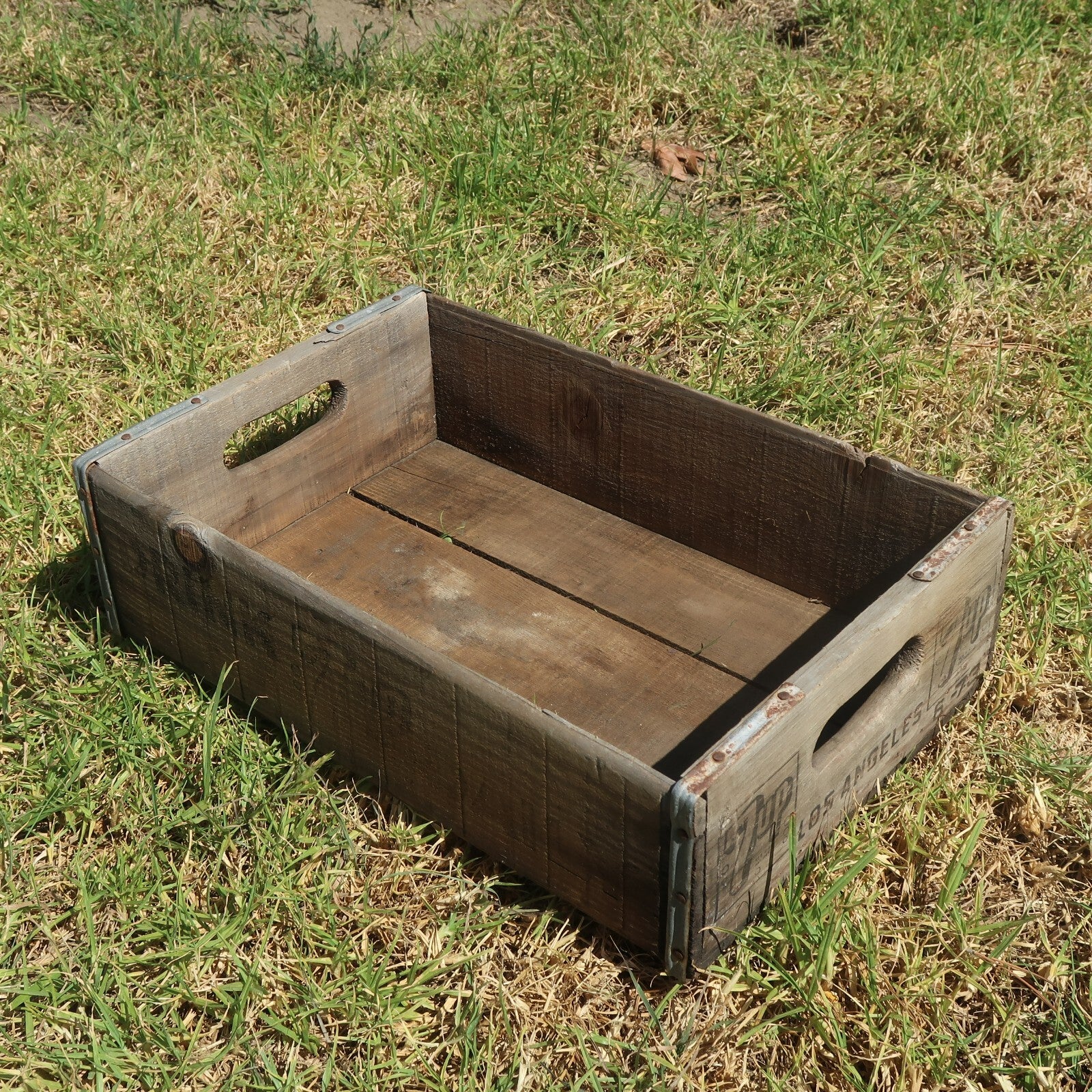 Vintage 7up Fresh Up Wooden Crate Garden Tool Box 1973