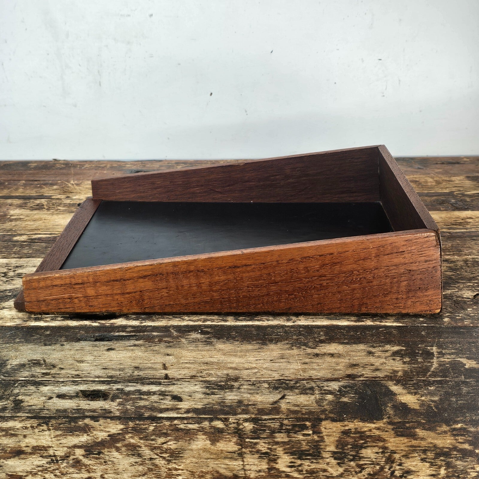 Jens Risom Style Vintage Walnut Letter Tray  (1950s-1960s)