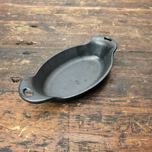 Lodge 9 Ounce Cast Iron Oval Serving Dish Mini USA 8" x 4"