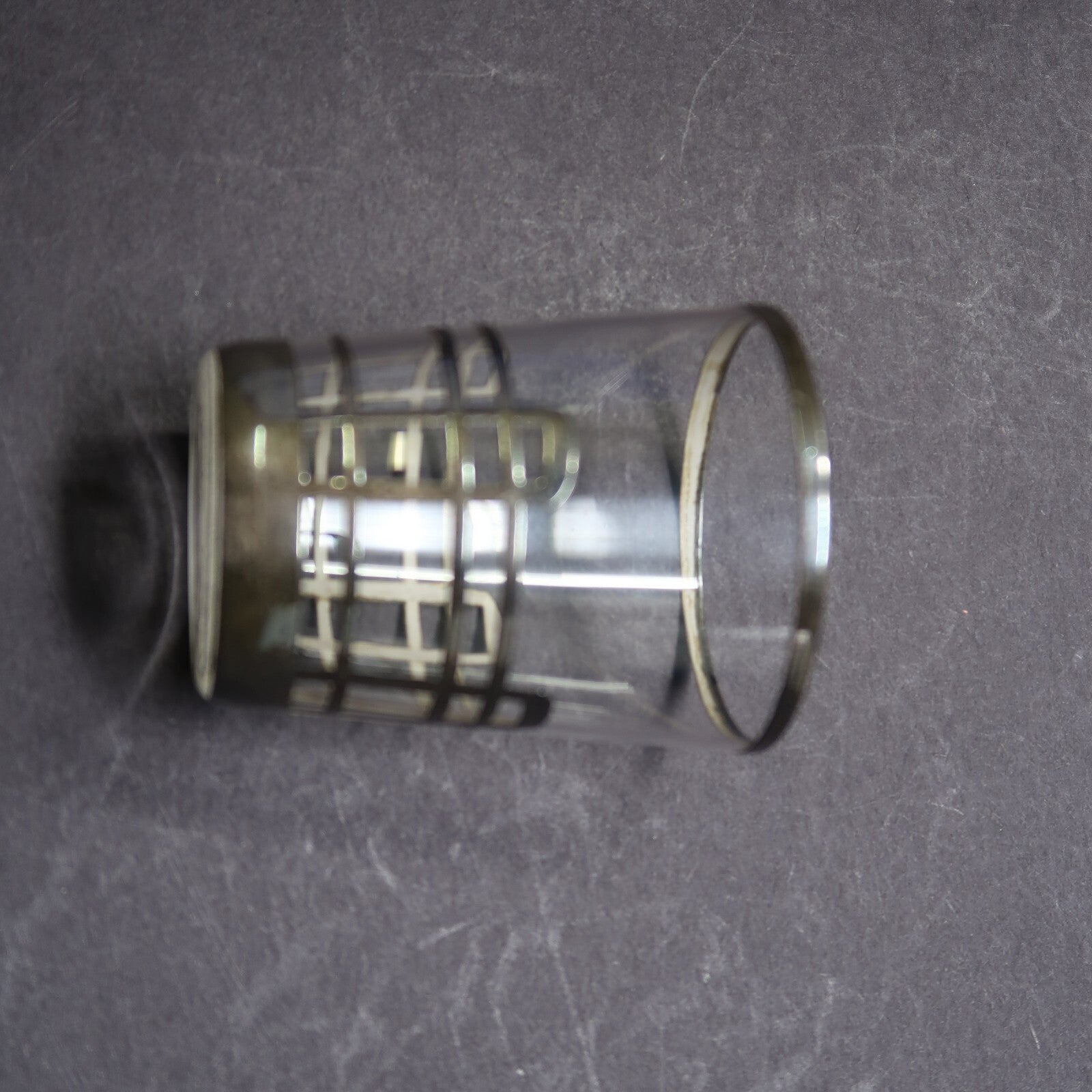 SIlver Rimmed Shot Glass H 2.3"