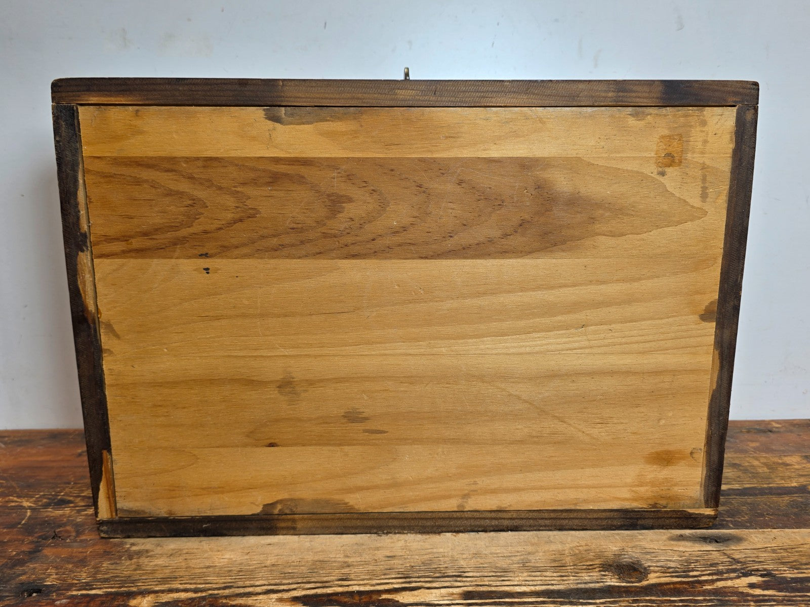 Vintage Wooden Storage Trunk with Korean-Style Brass Hardware