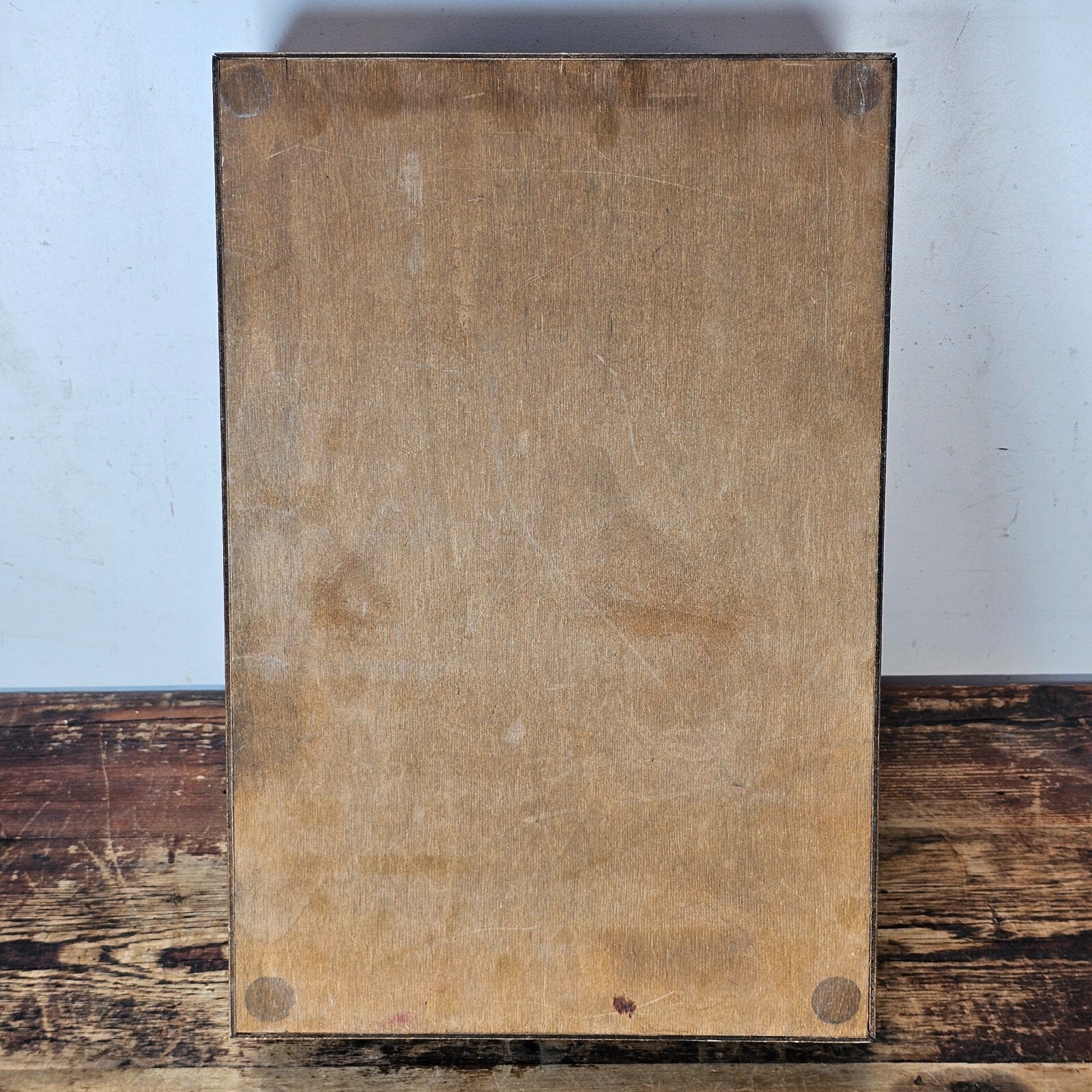Vintage Walnut Deep Desk Tray / Document Organizer  (1950s-1960s) 4.25"H