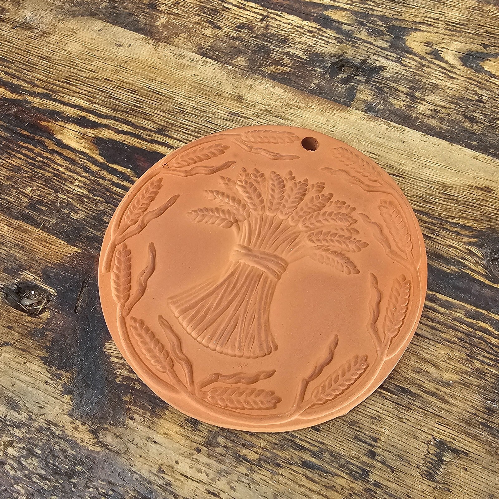 Vintage Boston Warehouse Terracotta Bread Warmer 6" Diam
