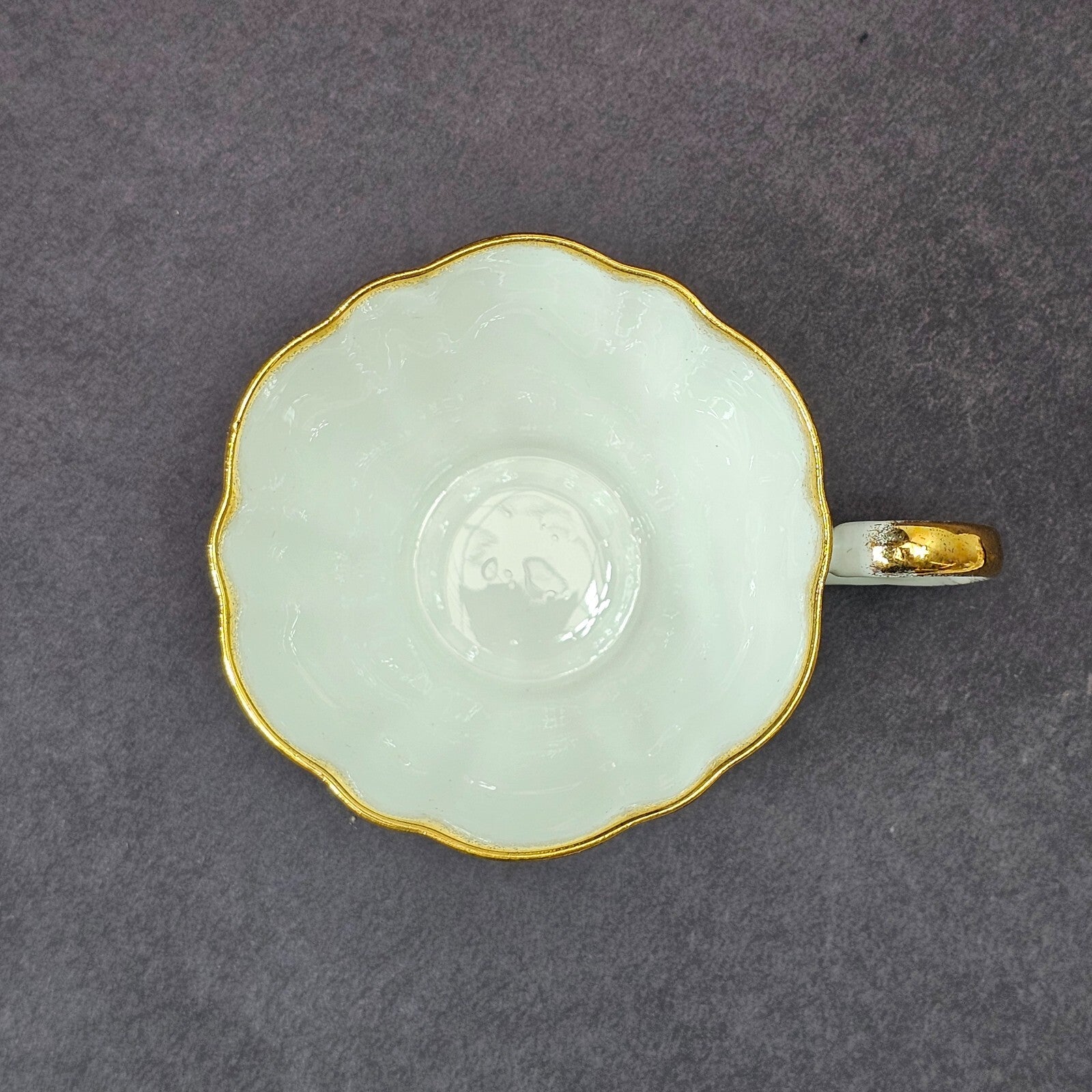 Vintage Taylor and Kent Gold Trim Teacup & Saucer Set From England