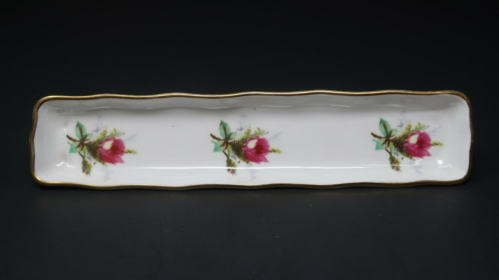 Set of 2 Olive Pickle Dish "Hammersley Grandmother's Rose" & "Grasslands Road"