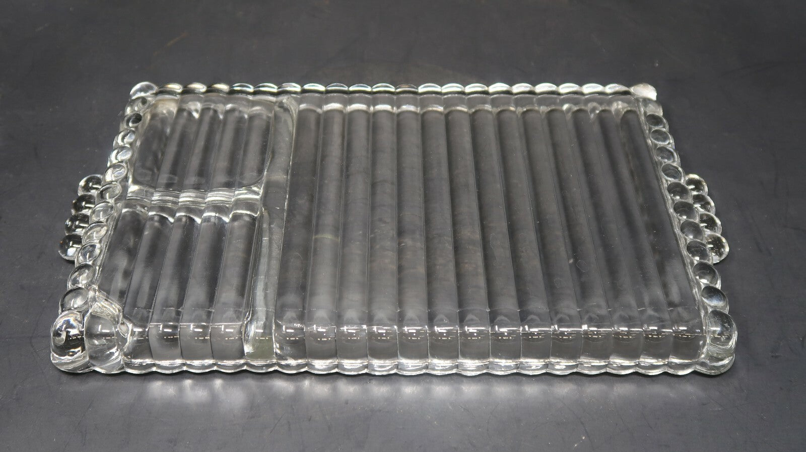 Vintage Hazel Atlas Orchard Crystal Snack Set (Cup & Plate)