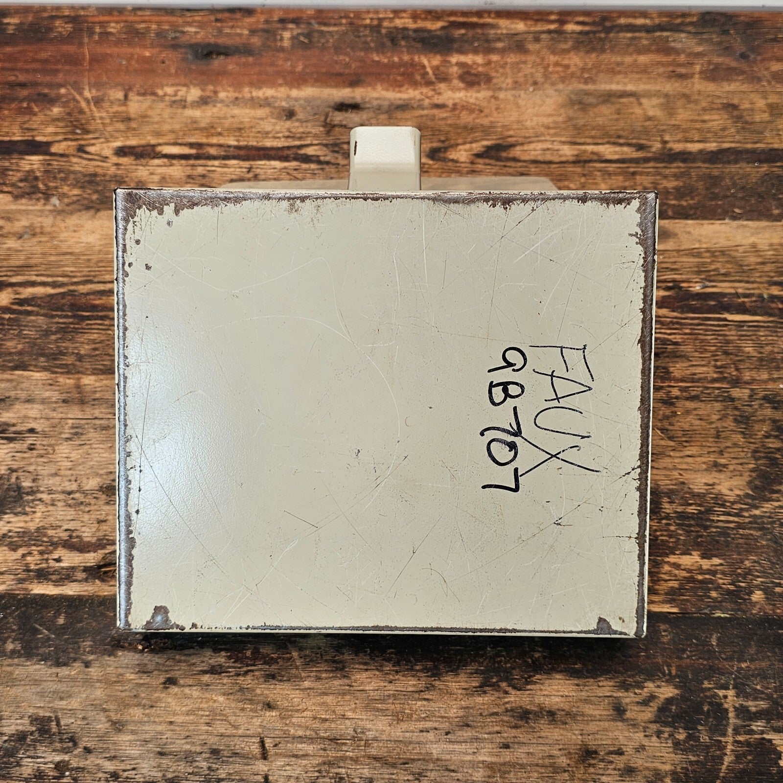 Vintage Mid-Century Metal File Organizer in Light Beige