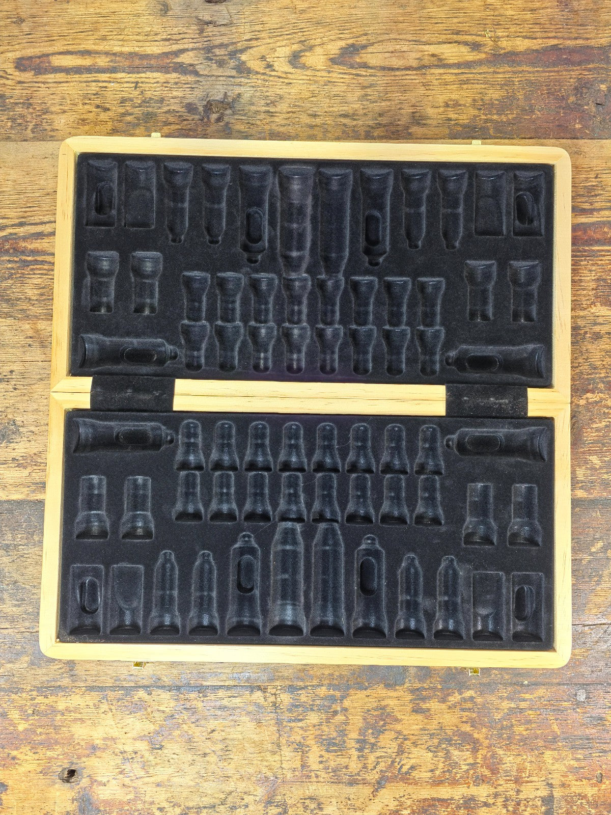 Handcrafted Wooden Folding Chess Set | 34 Pieces (Includes Extra Queens)
