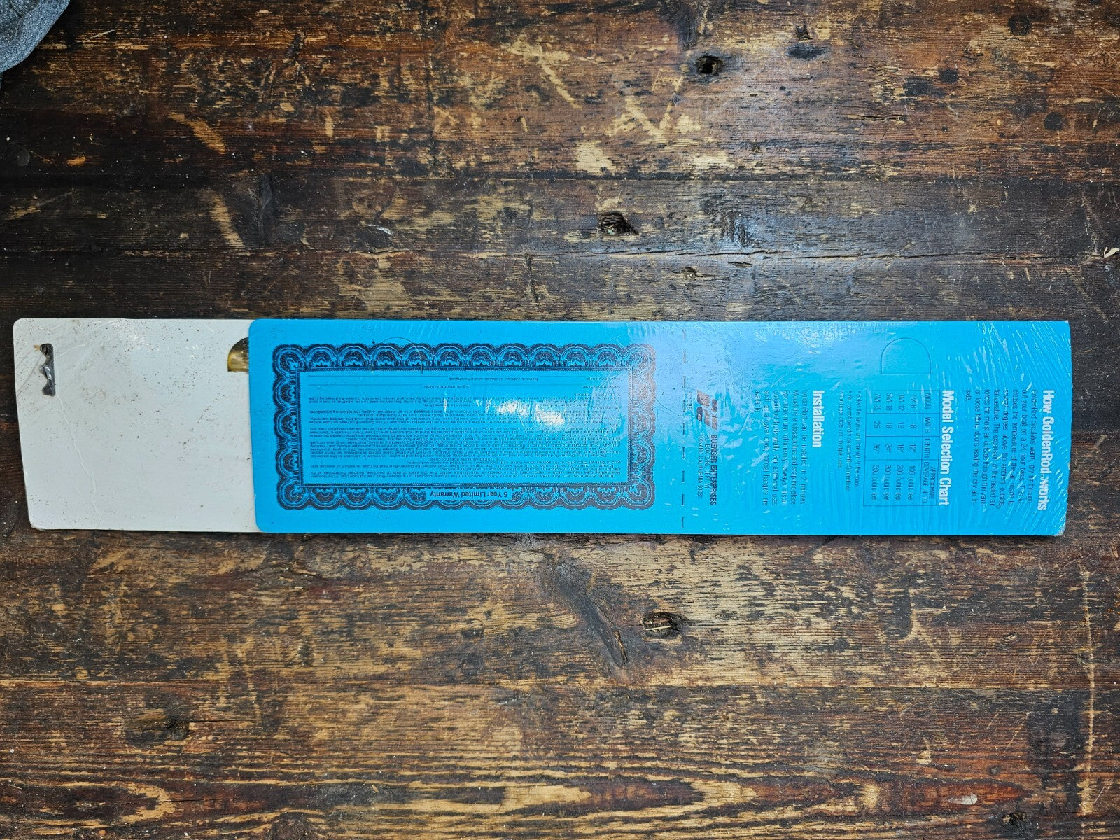 Golden Rod Moisture Control 18" Safe Dehumidifier Rod 1985 Vintage