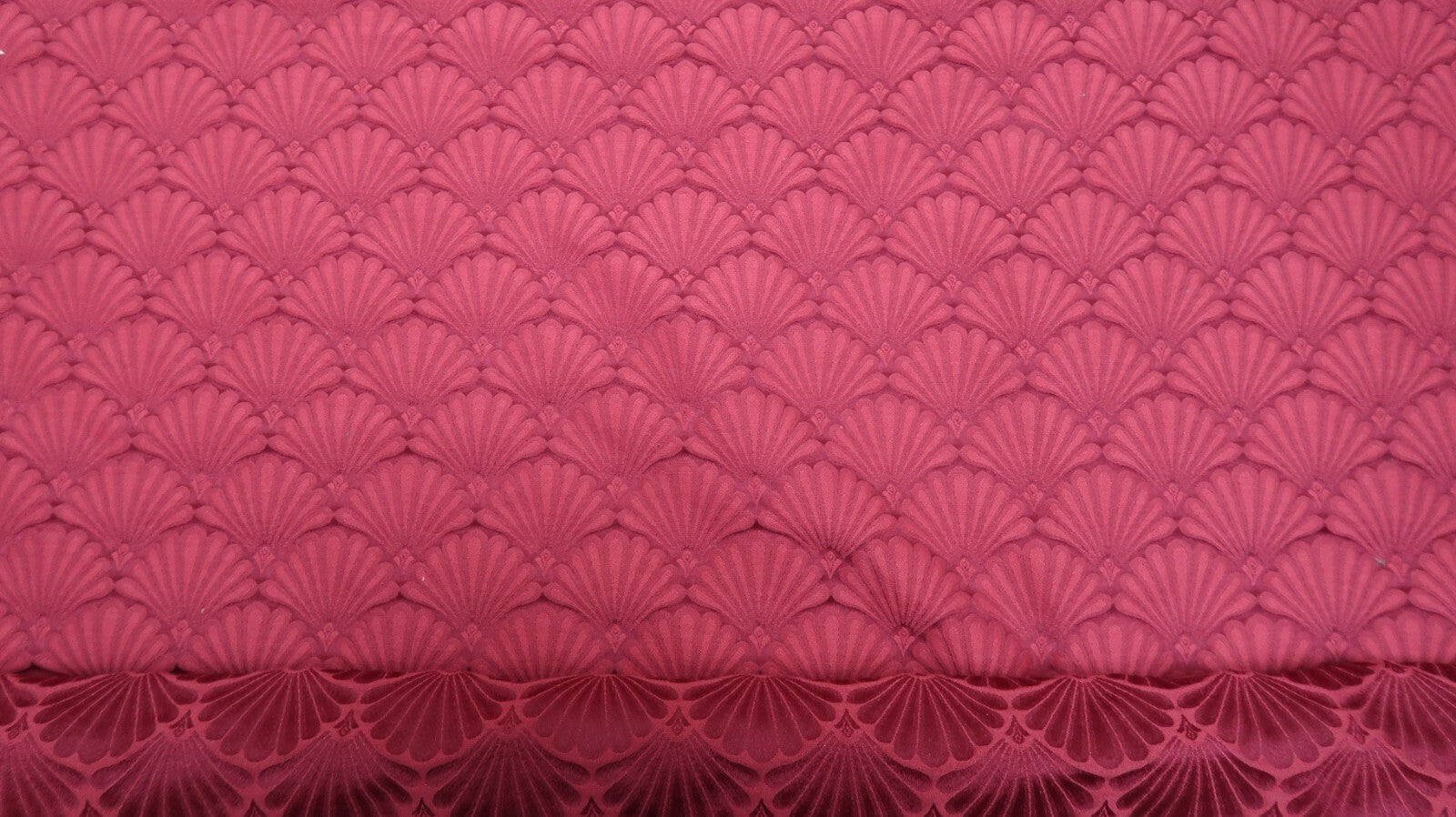 F. Schumacher Co. Vintage Shell Pattern Fabric Burgandy 55" w x 6 ft