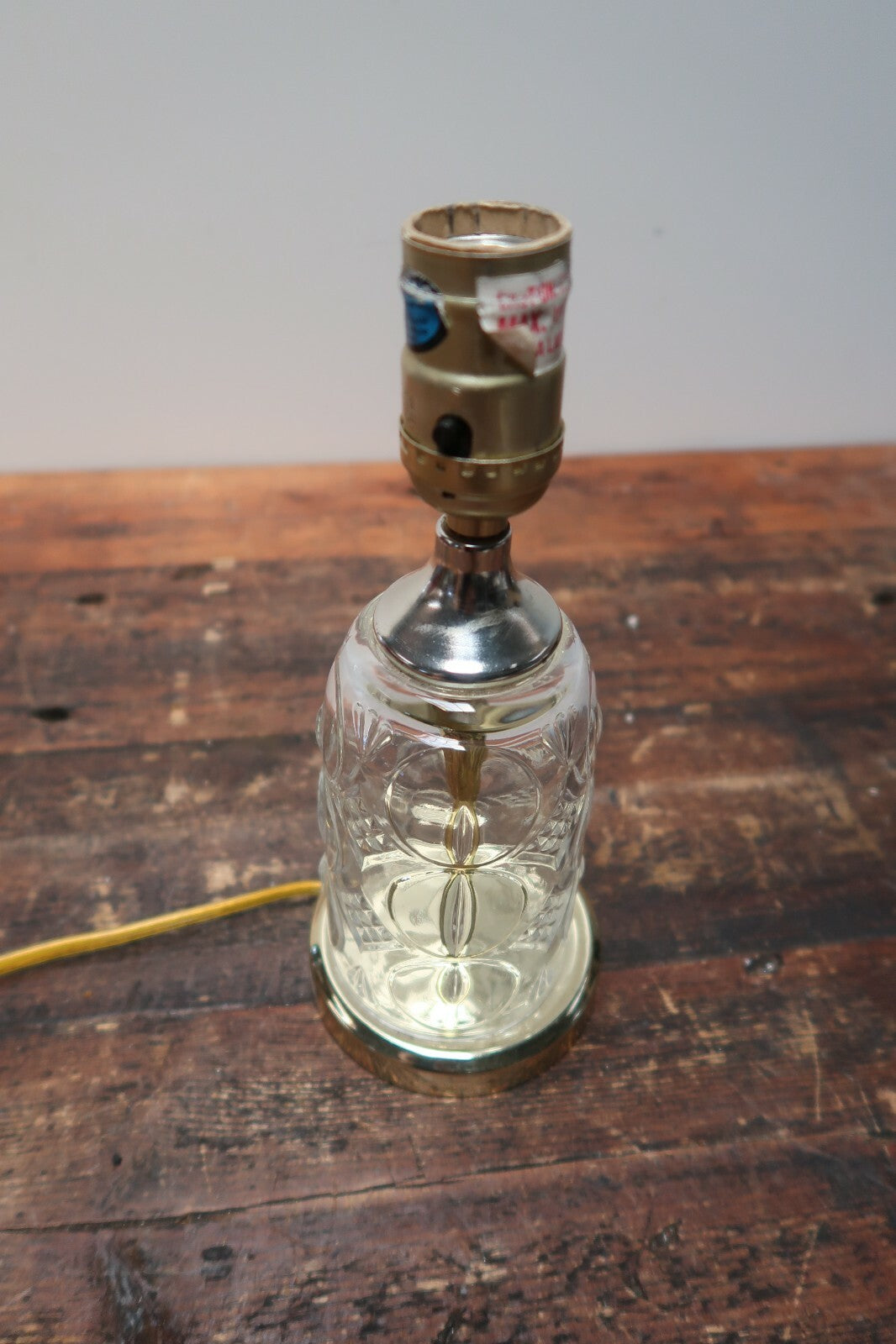 Excelsior Small Glass Boudoir Table Lamp 4" x 4" x H 10"