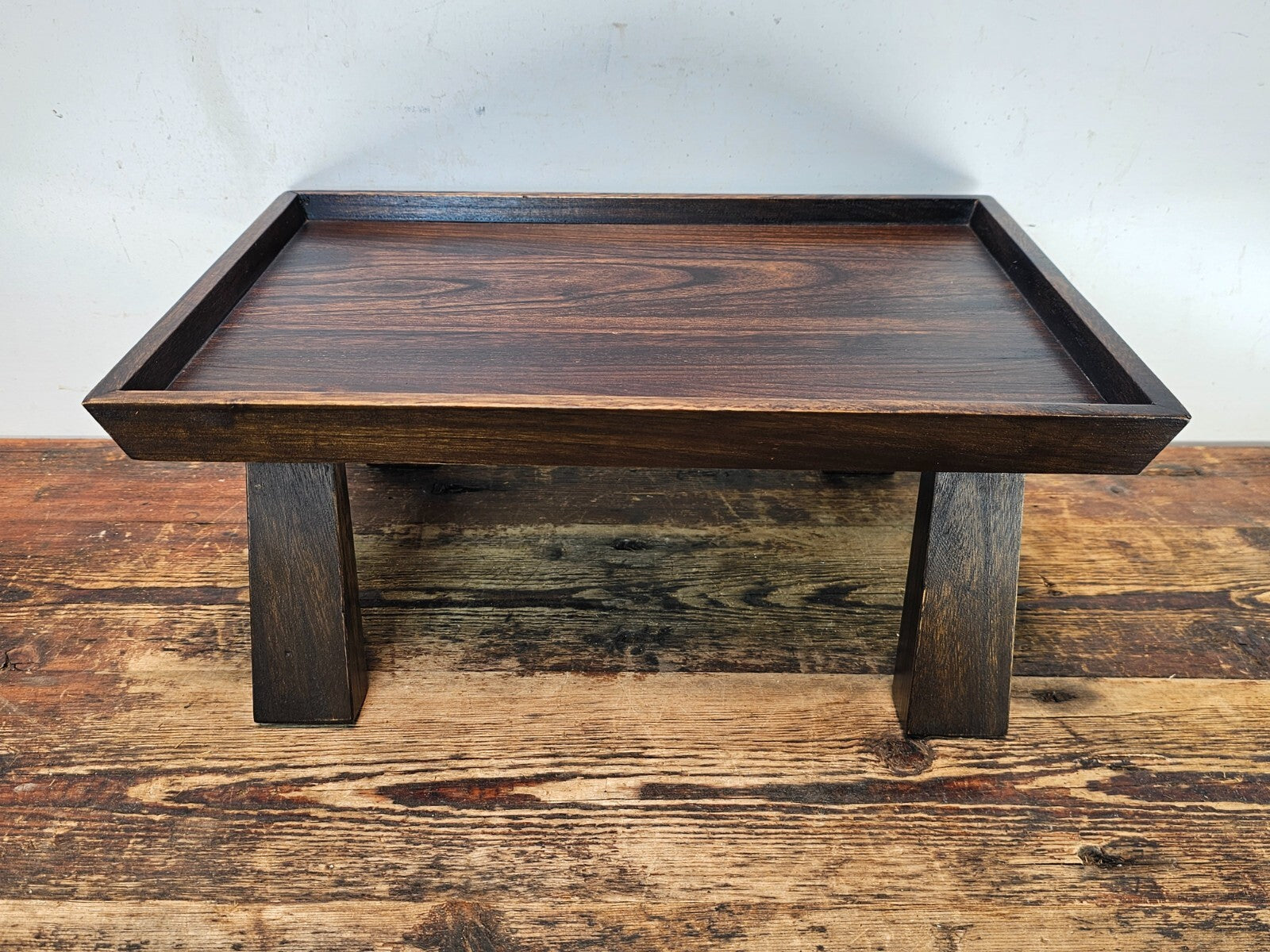Vintage Japanese Hinoki Wooden Zen Table 13"W × 11.75"D × 4.25"H (3.9 lbs)