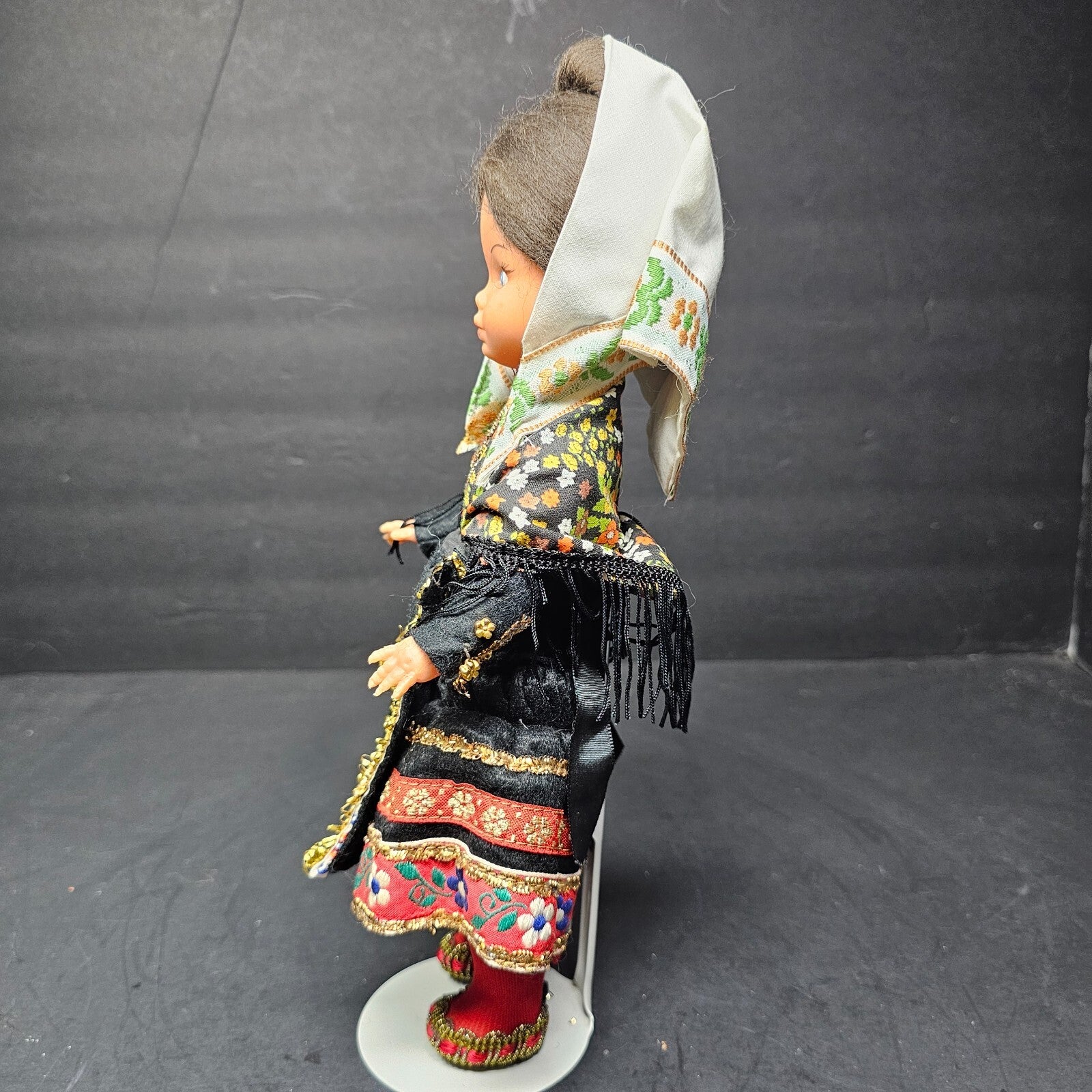 Vintage 11" Spanish Doll Soft Vinyl Face & Hard Plastic Body Made In Spain