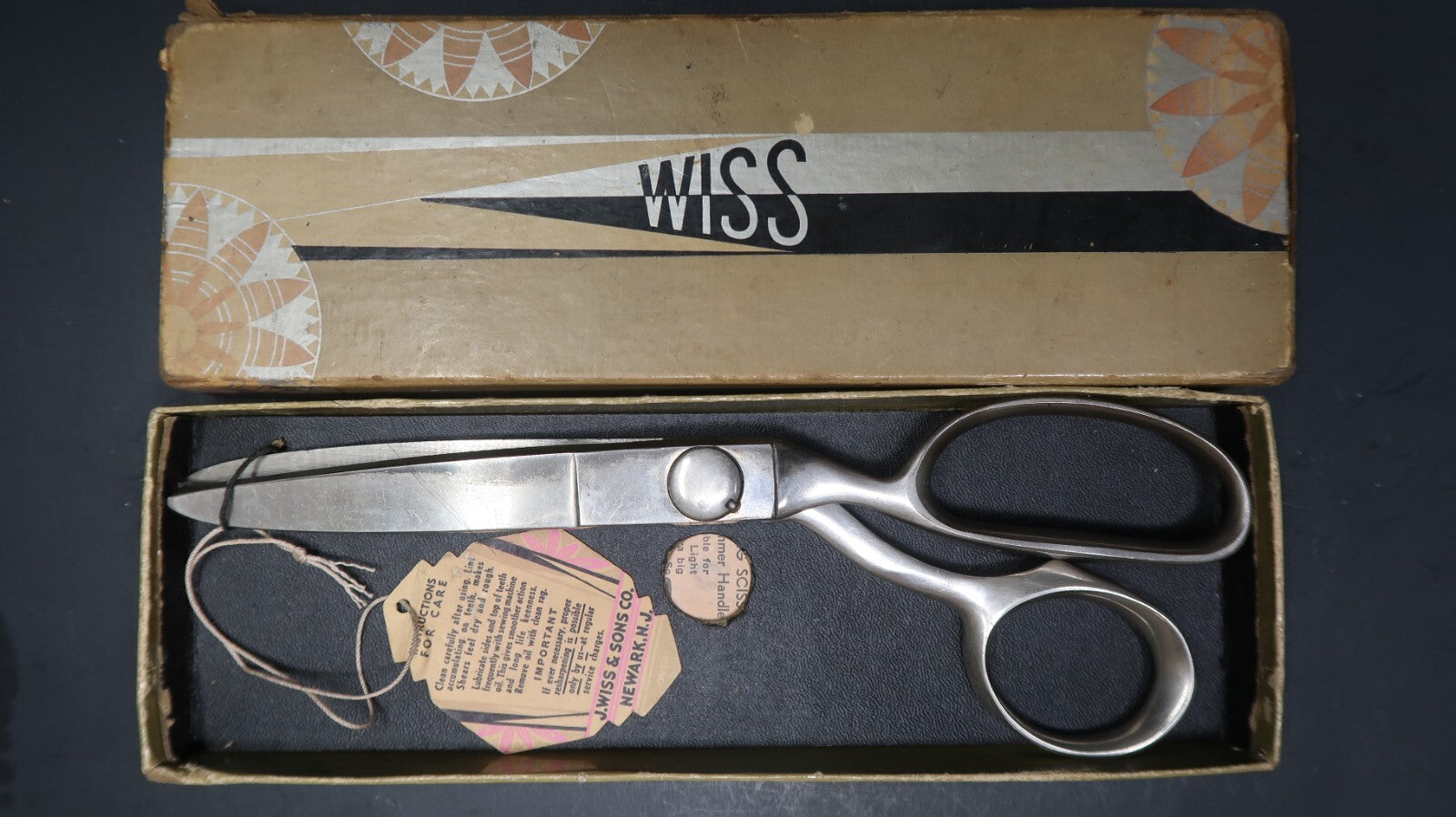 Vintage Wiss Pinking Shears Model C Sewing Scissors Dressmaking