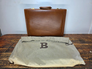 Bally Italy Leather Attache Briefcase CEO President Hard Case with Dust Cover