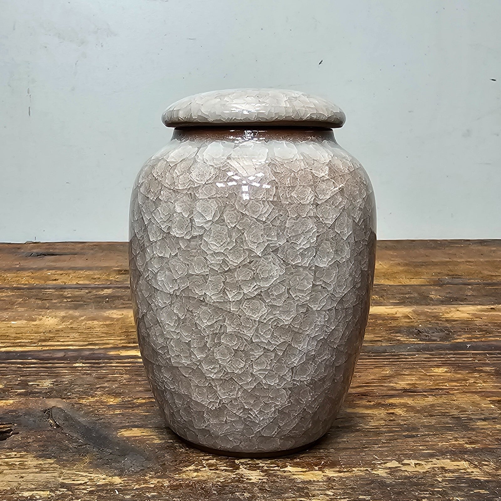 Small Ceramic Keepsake Pet Cremation Urn Tea Pot 3.25" Dia x 4.75"H