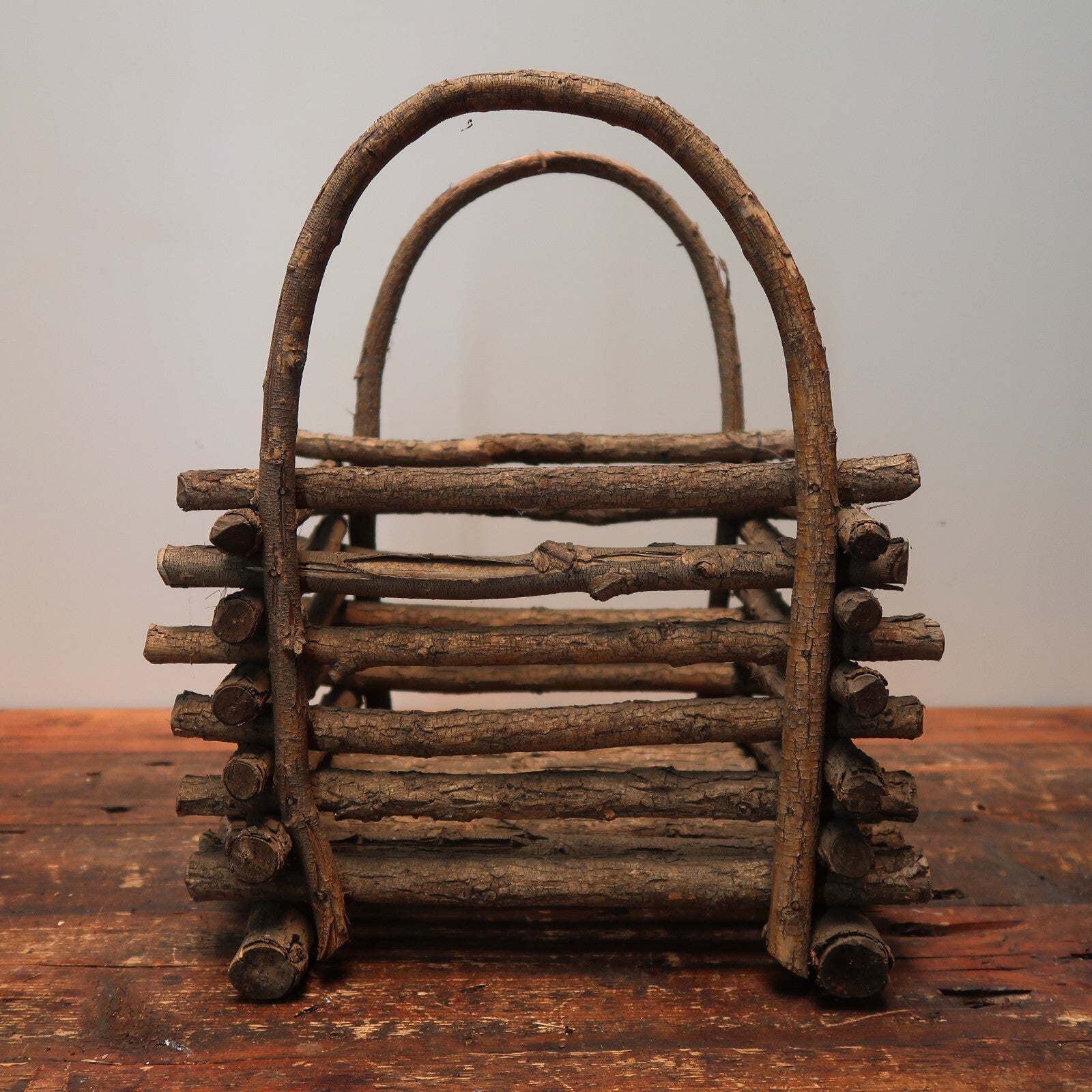 Vintage Tree Branch Basket Plant Pot Basket 12" x 12" x H 15" (19" w Handle)