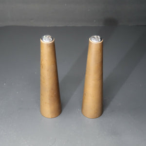 Mid Century Modern Composite Wood Salt & Pepper Shakers H 6.5"