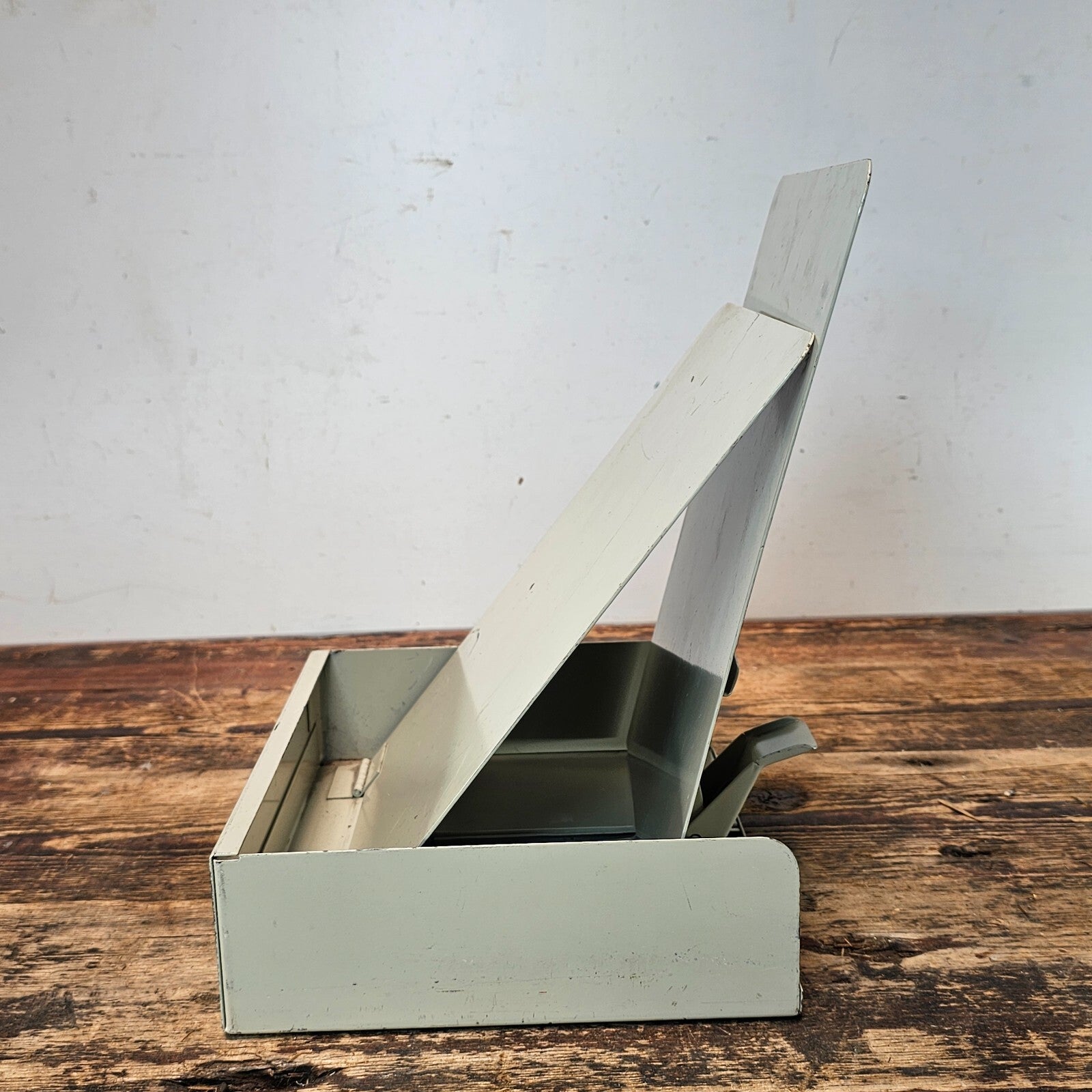 Vintage Mid-Century Metal File Organizer in Light Beige