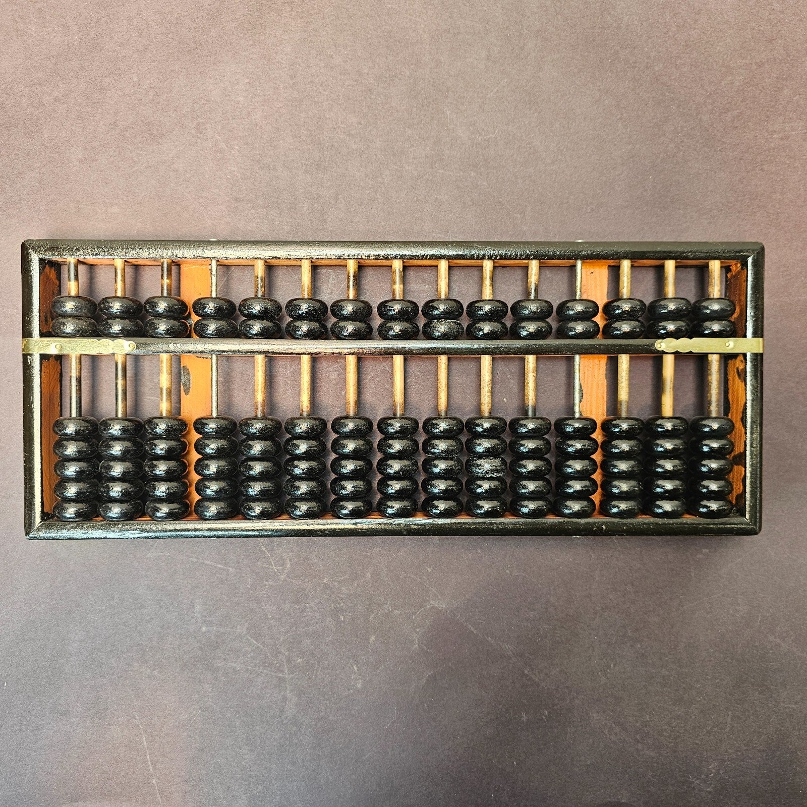 Vintage 15 Rows (105 Beads) Chinese Wooden Beads Arithmetic Abacus Calculator