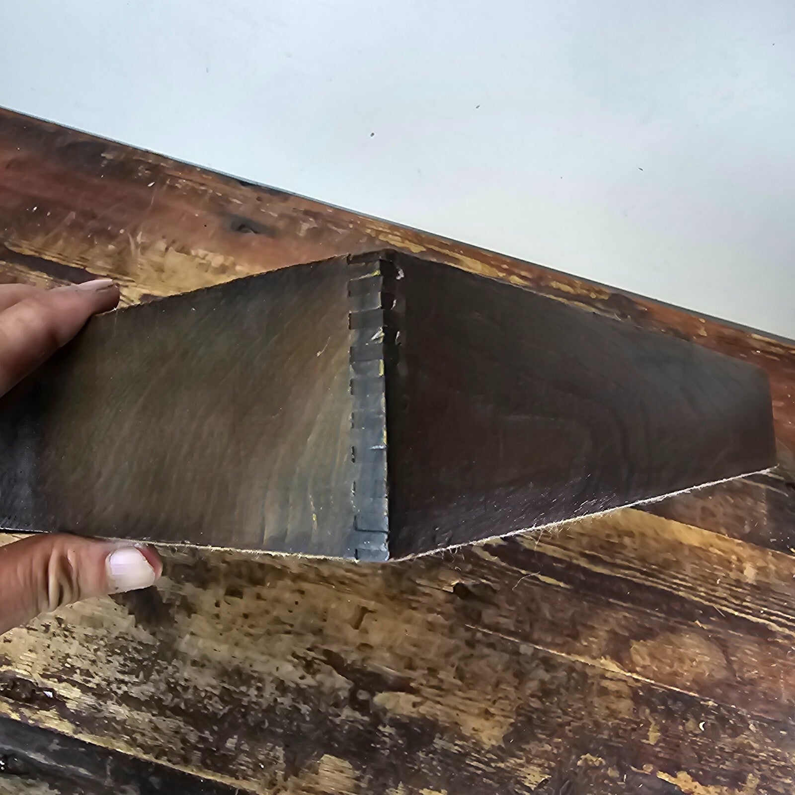 Vintage Hedges Files "The Line" No. 1722 Oak Wood Paper Tray