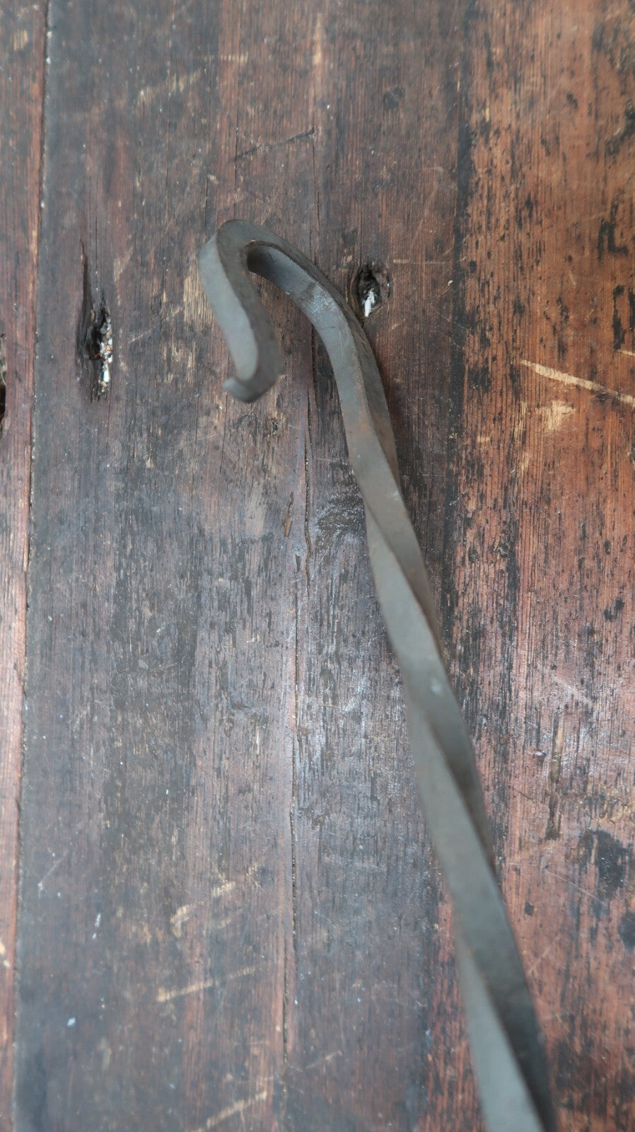 Hand Forged 13.85" Iron S Hook Blacksmith Vintage