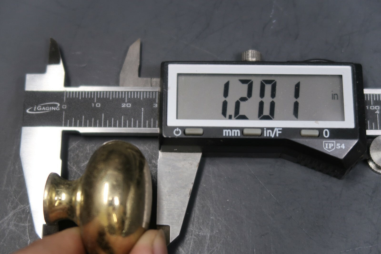 Vintage Brass Round Knob 1.5" x 1.5" x 1.2"