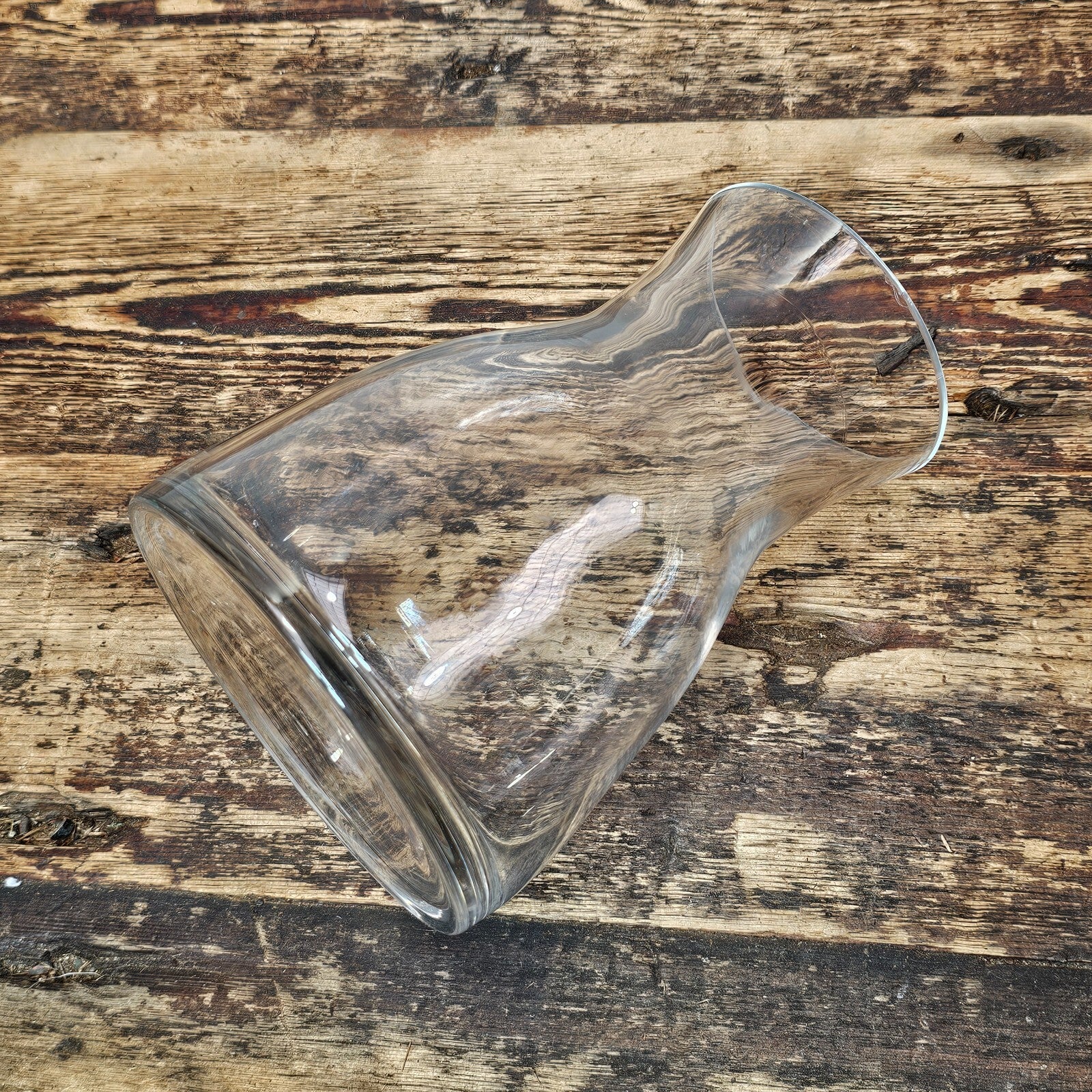 Clear Glass Flower Vases 5"Diam x 7"H