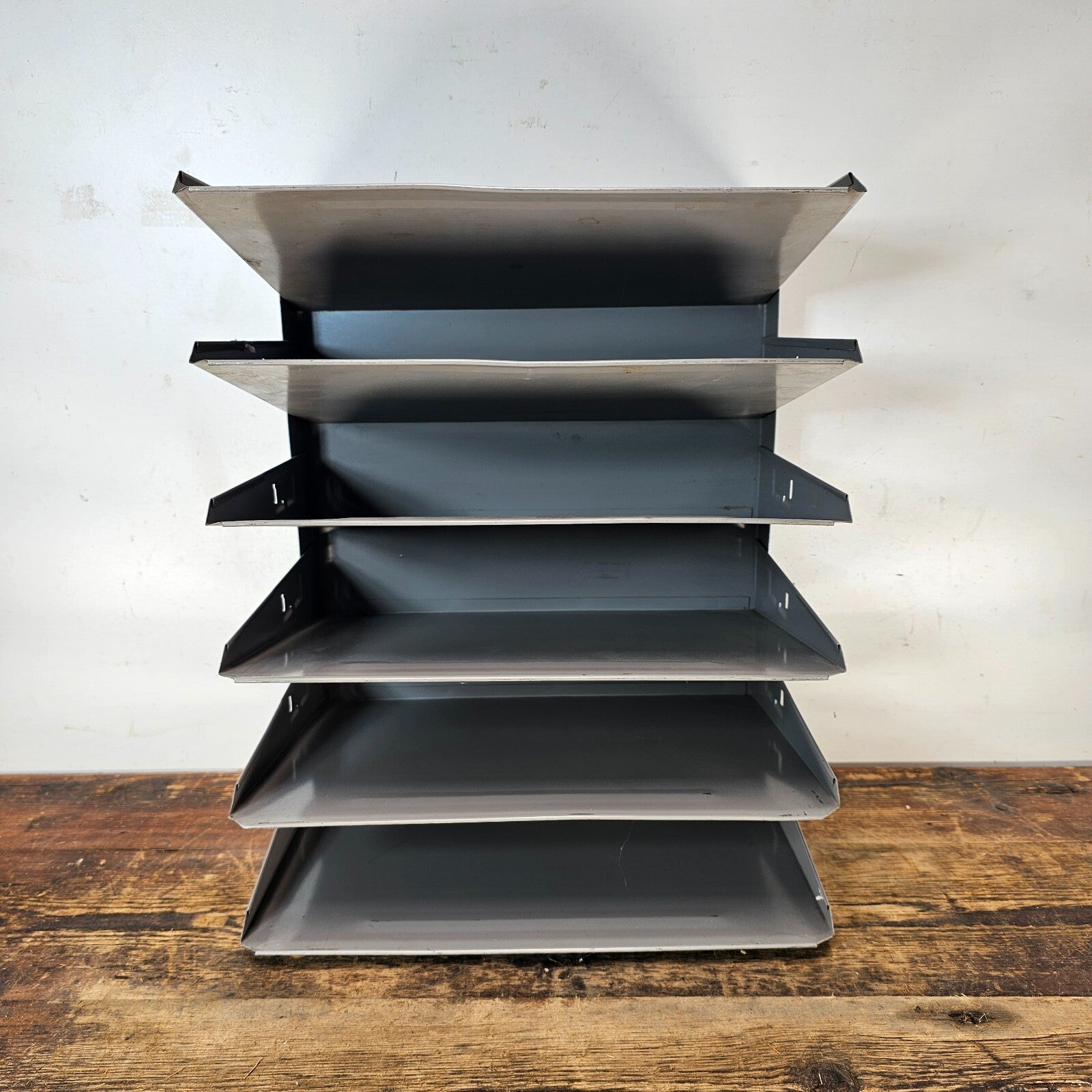 Vintage FLASH FILING 6-Tier Wall-Mounted / Desktop Steel File Organizer