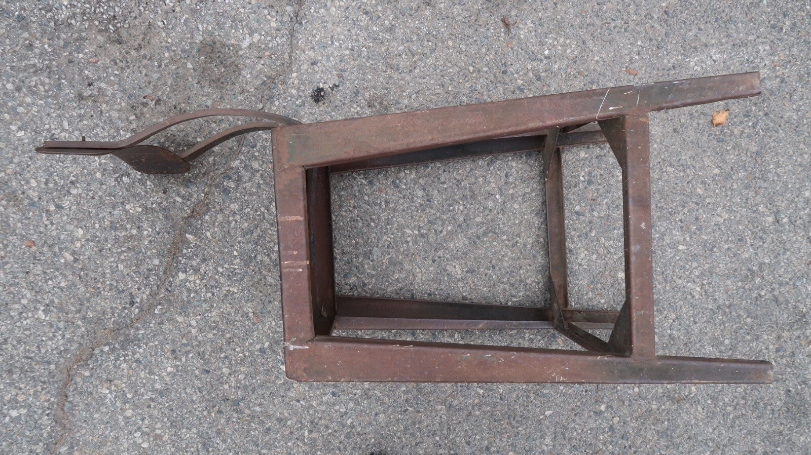 Antique Metal Industrial Stool High Chair Heavy Steel Chair 29 lb.