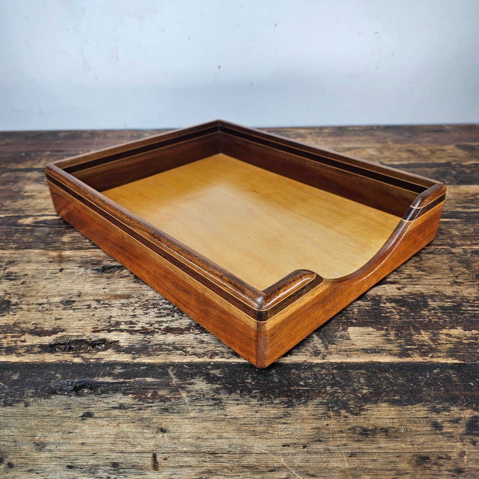 Nordic Style Vintage Wooden Document Tray