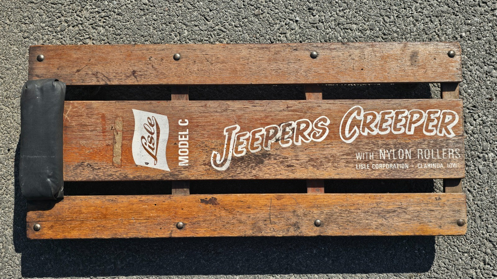 Vintage Lisle Jeepers Creeper Model C  Made In USA " White Text " Rare?