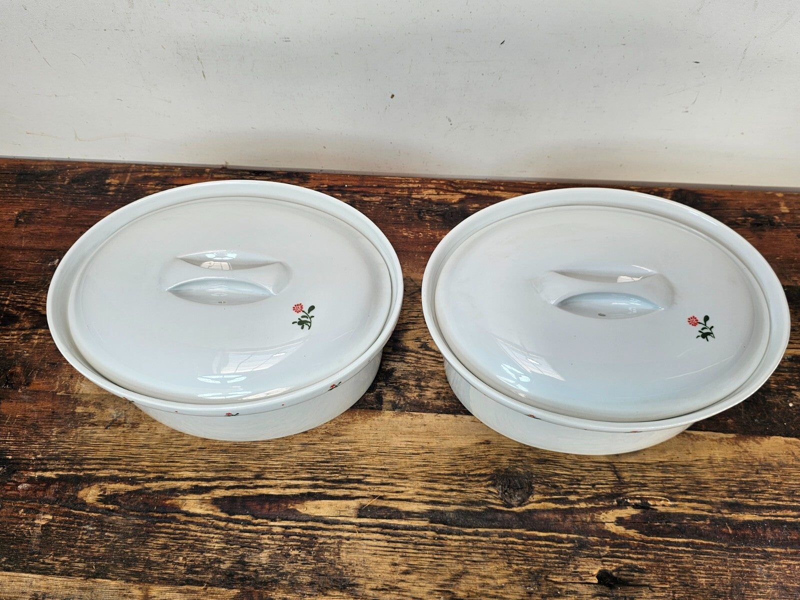 Retro Floral Kitchen Set /Creamer/Ramekins/Covered Casserole Dish/Pie Dish