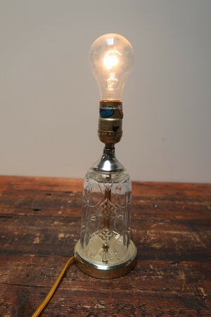 Excelsior Small Glass Boudoir Table Lamp 4" x 4" x H 10"
