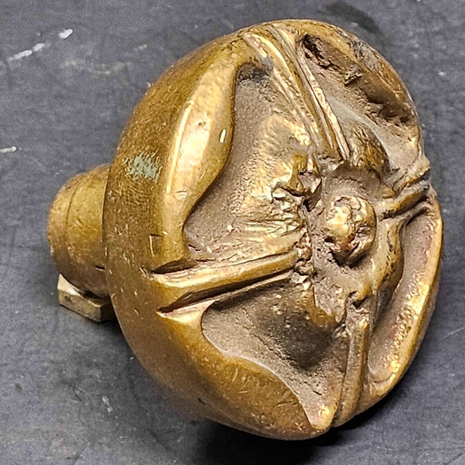 Vintage Single Door Knob Solid Brass (10 oz.)