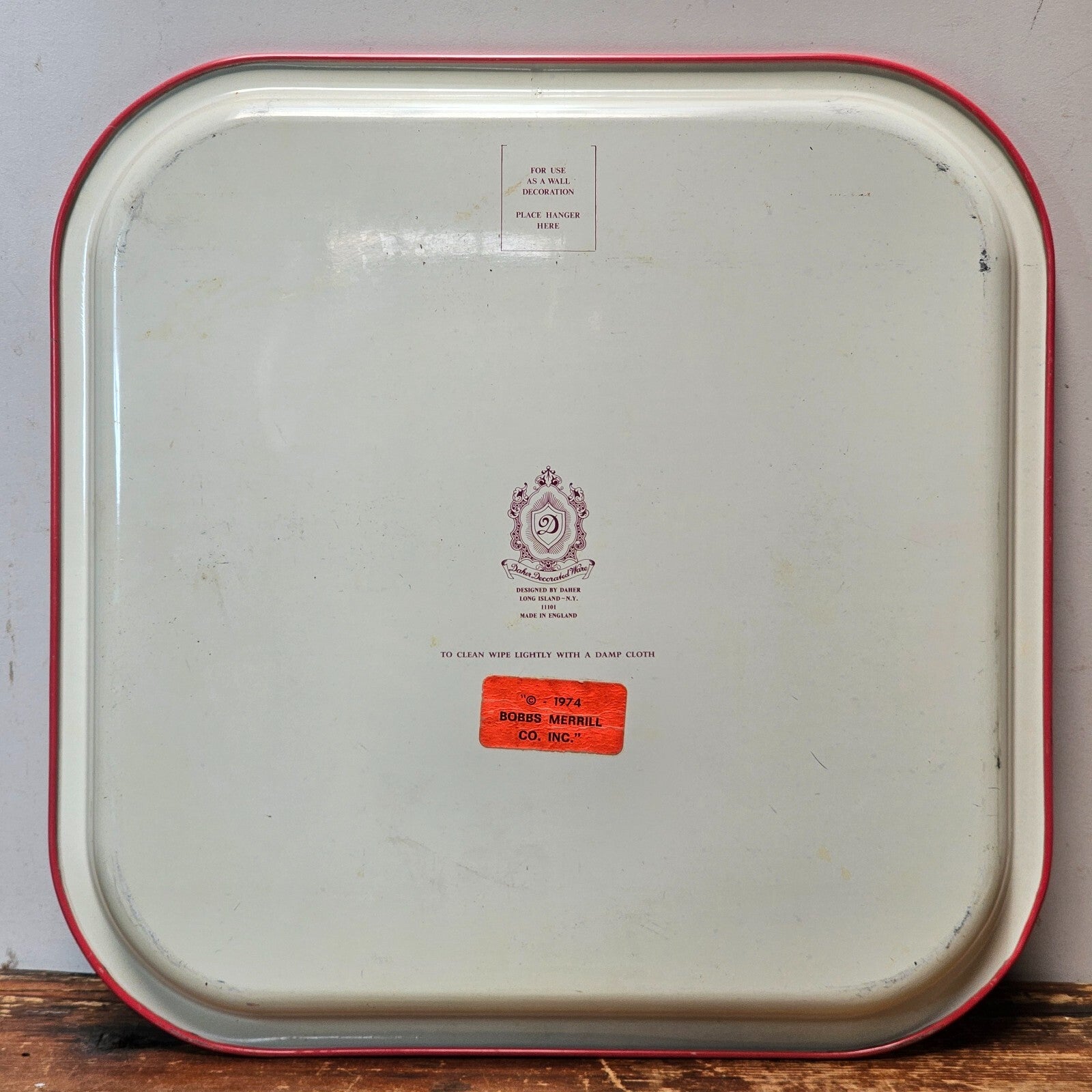 Vintage 1974 Raggedy Ann & Andy Daher Decorated Ware Metal Tray