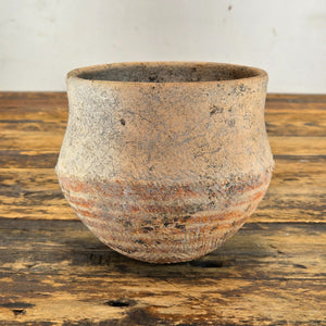 Ancient-Style Red Painted Jar with Cord Impressions East to Central Asian Style