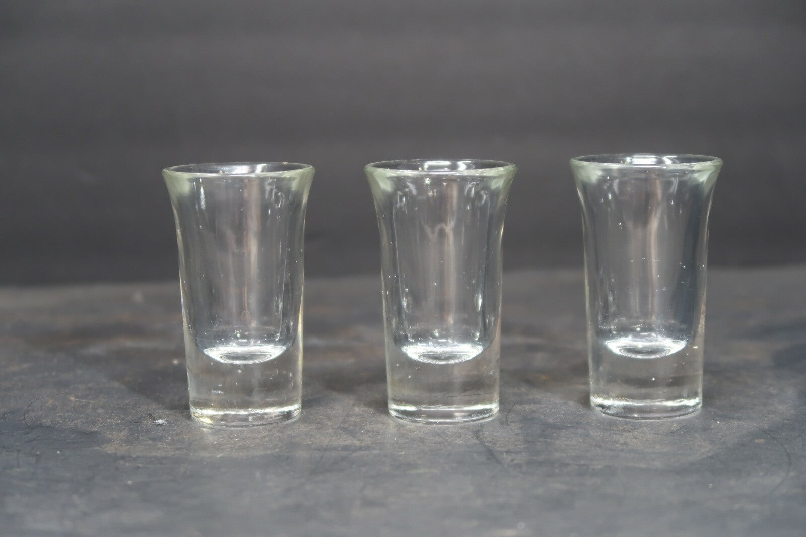 Lot of 3 Vintage Shot Glasses H3"