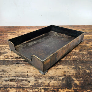 Vintage Art Deco Letter Holder by Silver Crest in Patinated Bronze 1940s