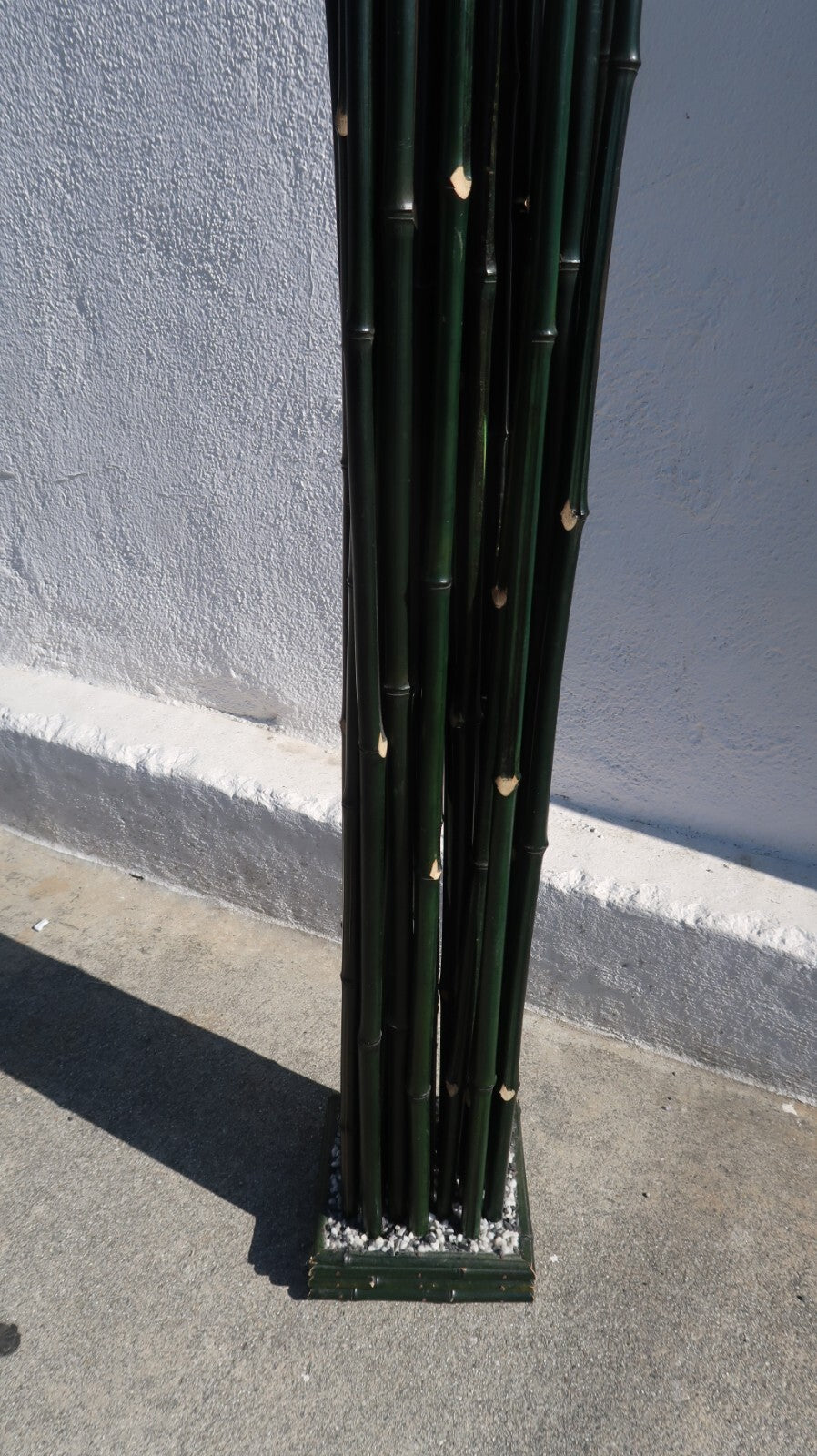 Dried Bamboo Bundle with Square Stand Bamboo Stick Decor 7" x 7" x H 63"