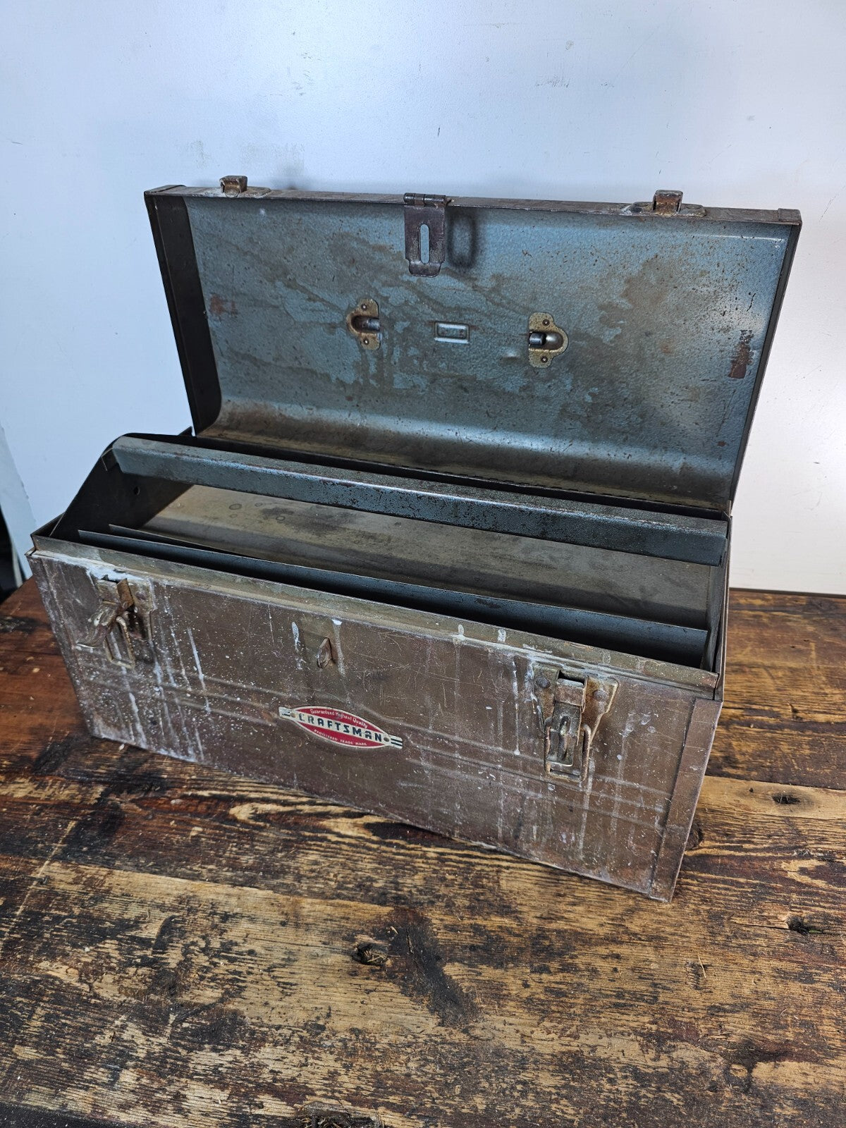 1950s Craftsman 6500 Mechanic Tool box With Tray 18"L x 8"D x 9"H