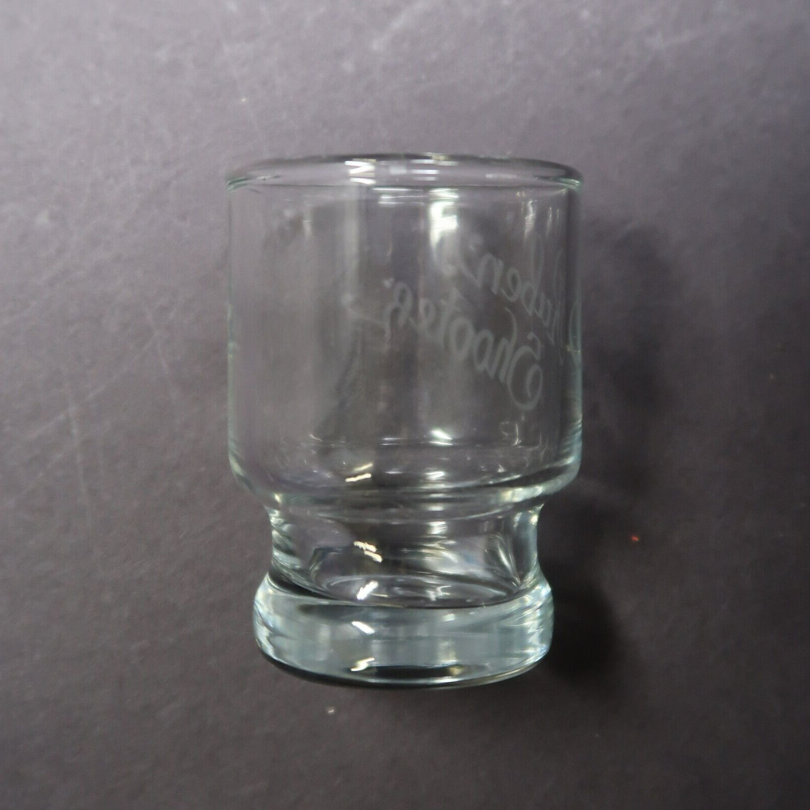 Retro Shot Glass Engraved " Ruben's Shooter "H 2.6"