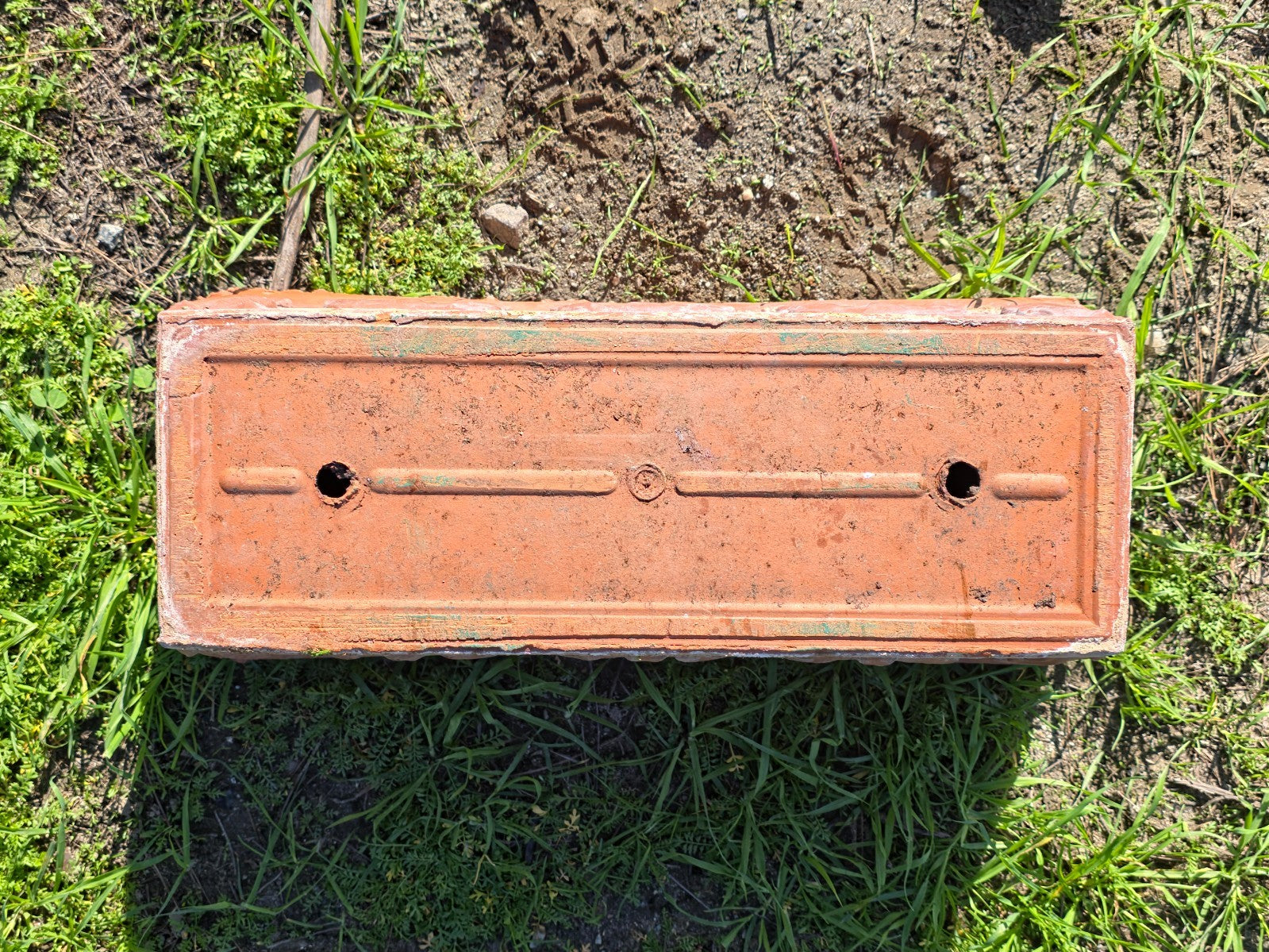 Vintage Italian Terracotta Planter – Weathered & Rustic – Marked 50 SILMA ITALY