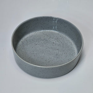 Vintage Maurice Of California Ceramic Pet Bowl / Trinket Light Gray Speckles