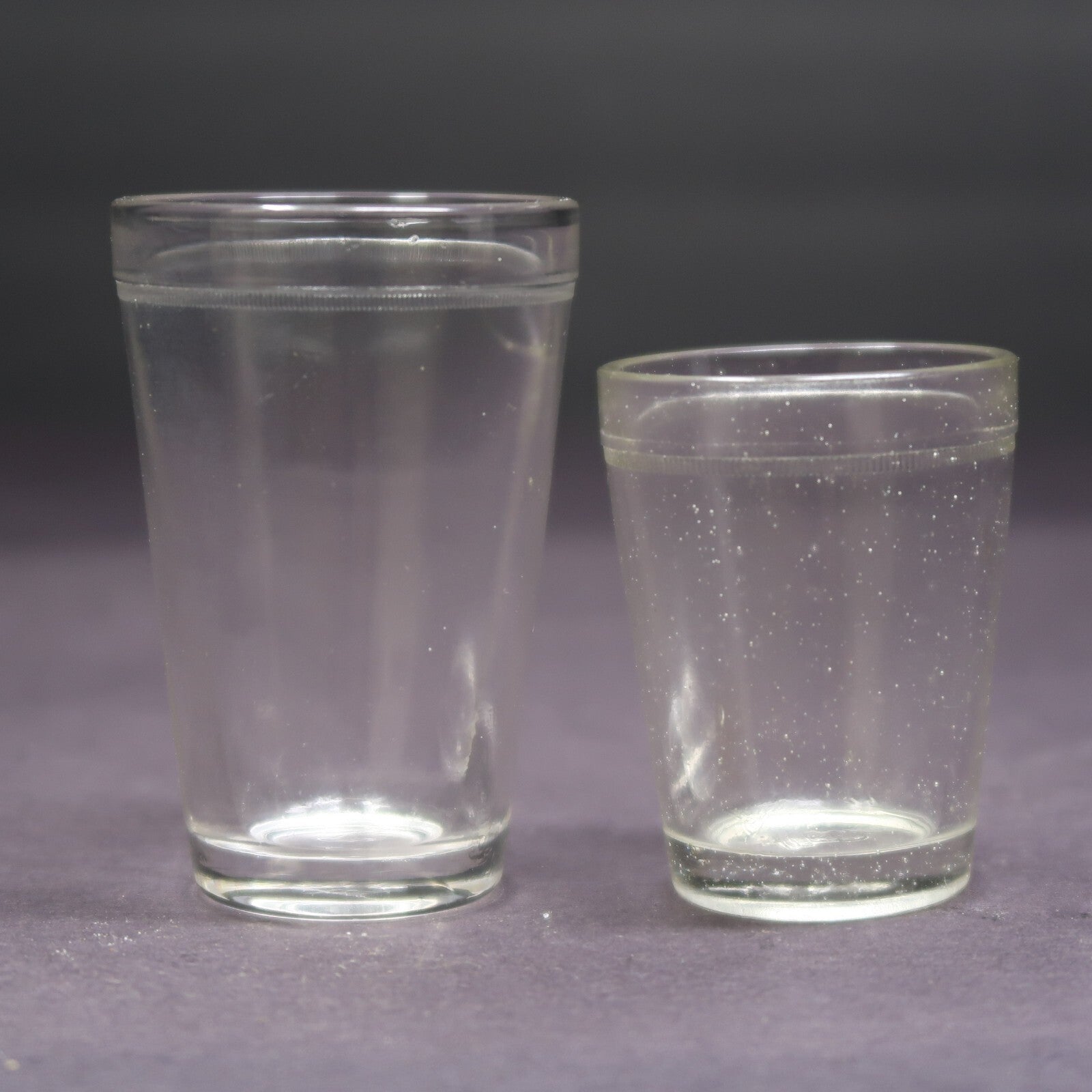 Set of 2 Shot Glasses Hazel Atlas H 2.85" & The Capstan Glass Co. H 2.18"
