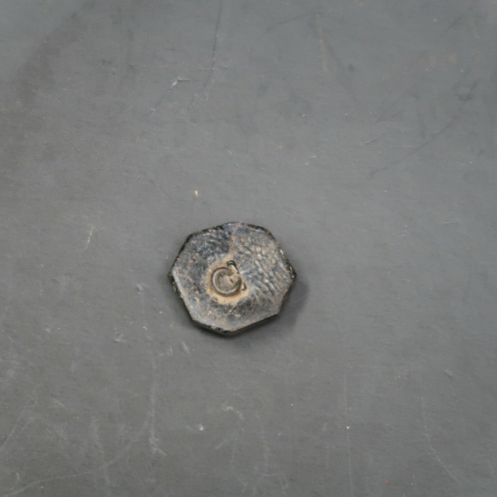 Antique Black Octagon Button