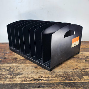 Vintage  8 Compartment Desktop File Organizer With Handles